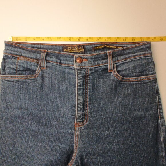 NYDJ Tummy Tuck Jean Size 14 High Rise Boot Cut Leg Medium Dark Wash - Picture 7 of 10